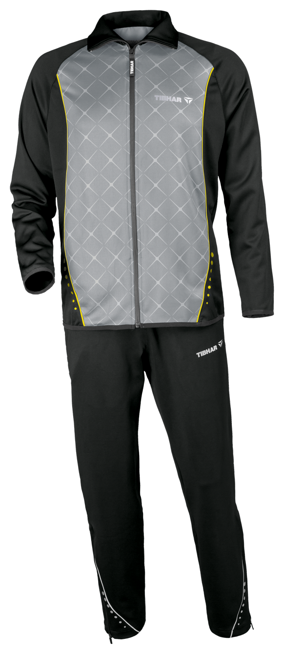 Tibhar Anzug Pulse schwarz/grau inkl. Druck (Vereinsname und Spielername)