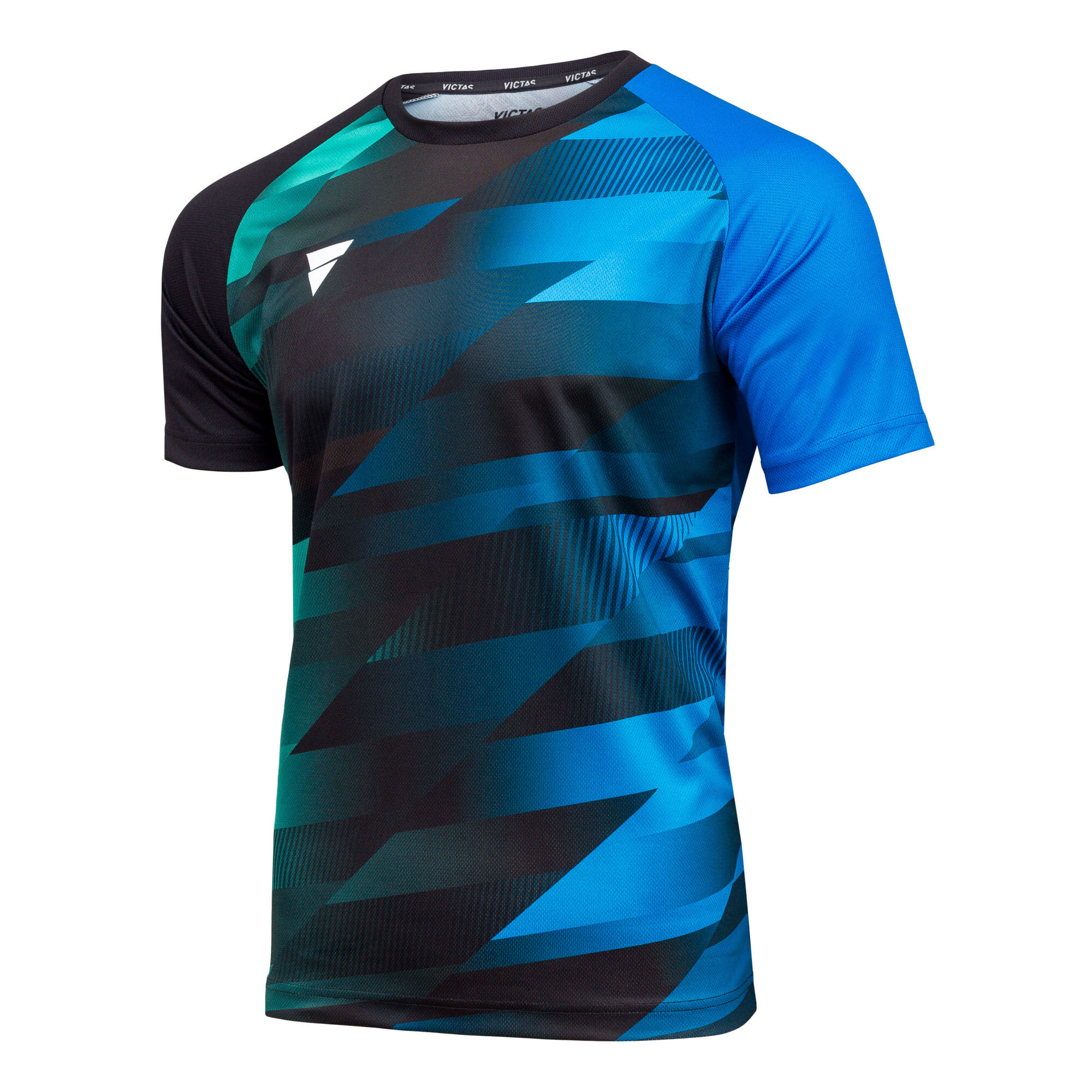 Victas V-T-Shirt 231 blau/grün/schwarz Victas V-T-Shirt 231 blau/grün/schwarz