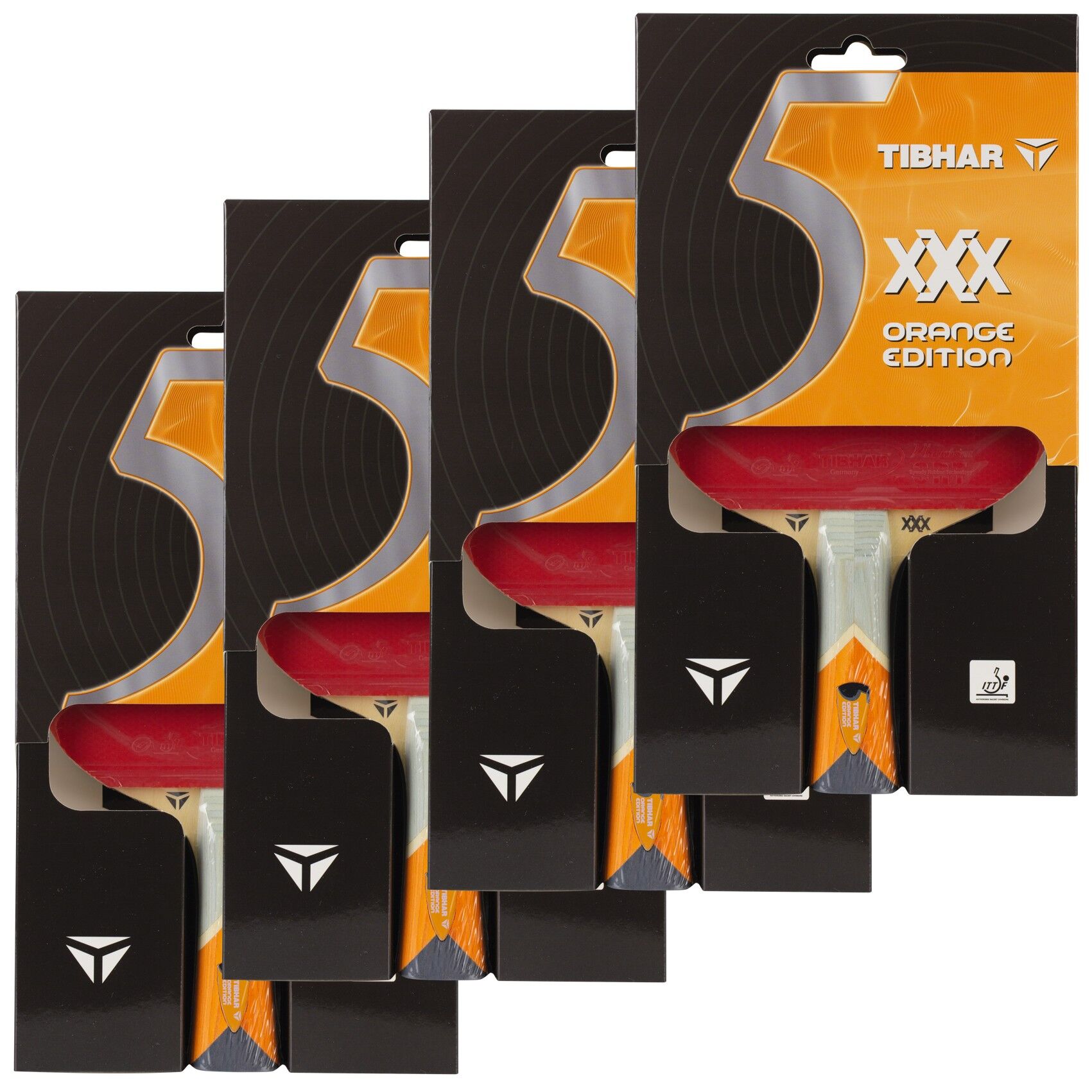 Tibhar Schläger XXX Orange Edition - 4er Set