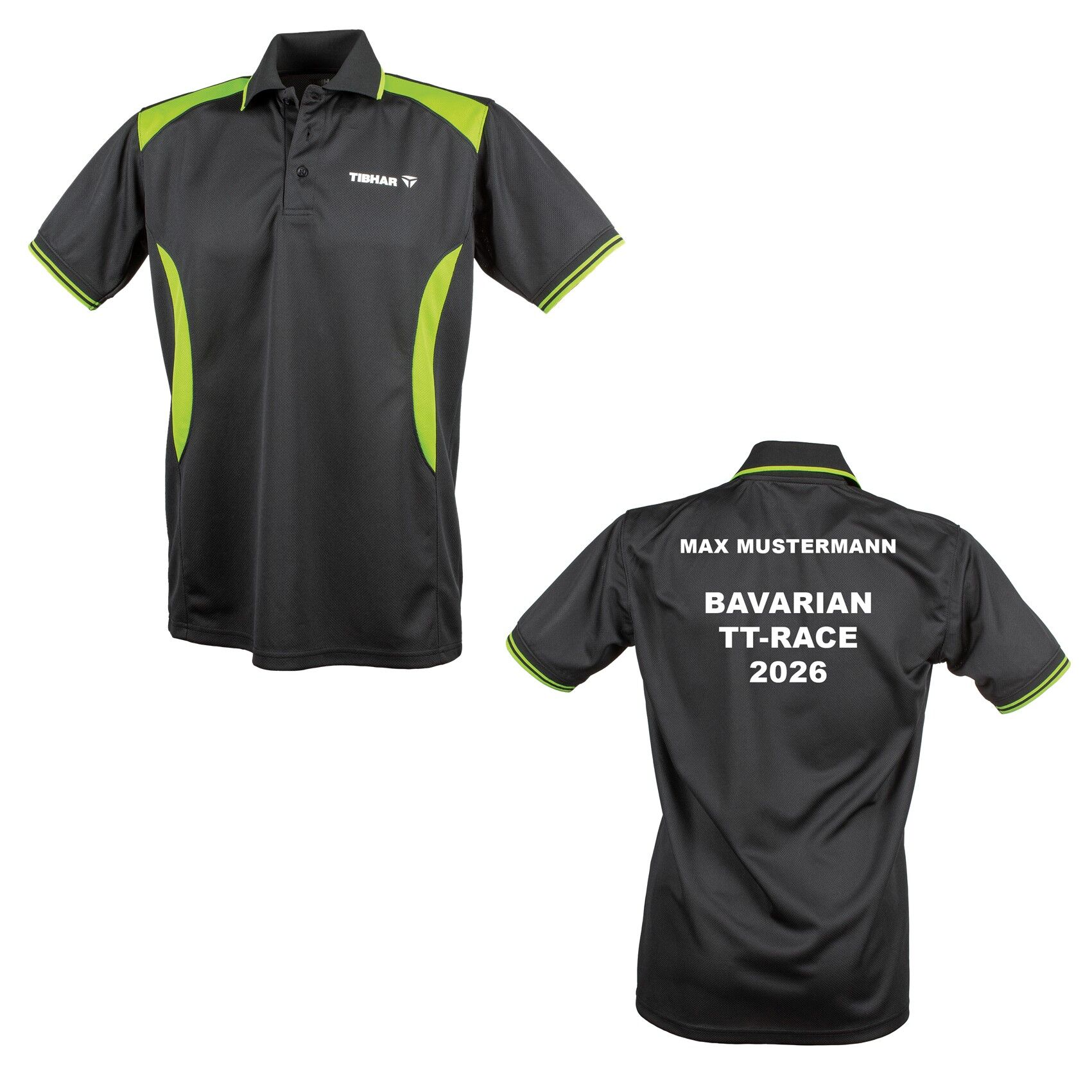 Tibhar Hemd Kosmos schwarz/grün - Bavarian Race 2026