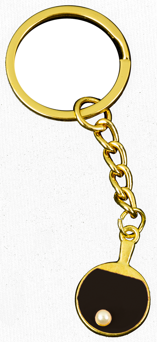 Keyring_23_black Tibhar Schlüsselanhänger schwarz/gold