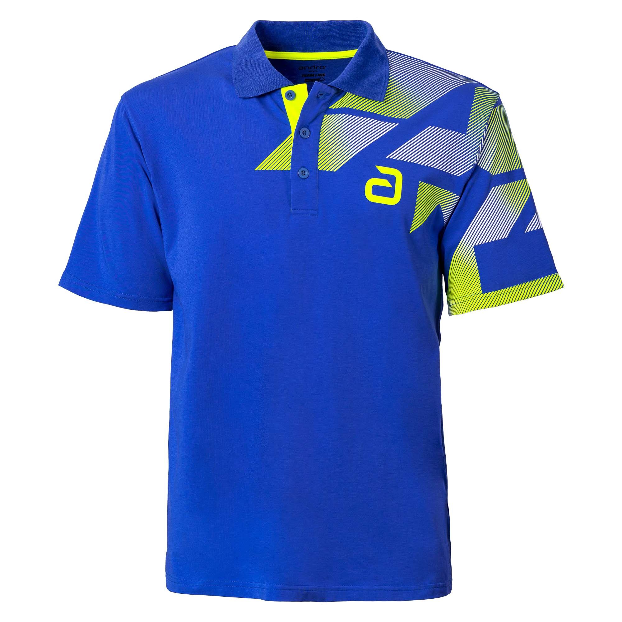 andro Hemd Benzon Baumwolle blau/gelb