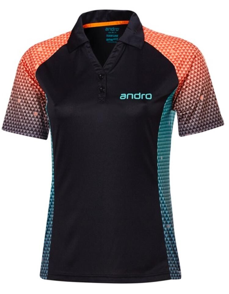 andro Hemd Marley Women schwarz/orange 40