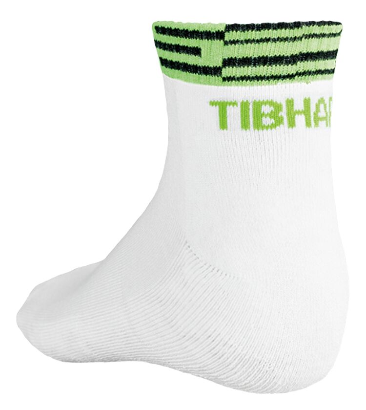 LINE_Socken_weiss Tibhar Socke Line weiß/grün