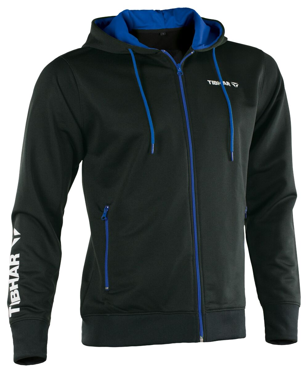 WORLD_Hoodie_black_blue Tibhar Hoody World schwarz/blau