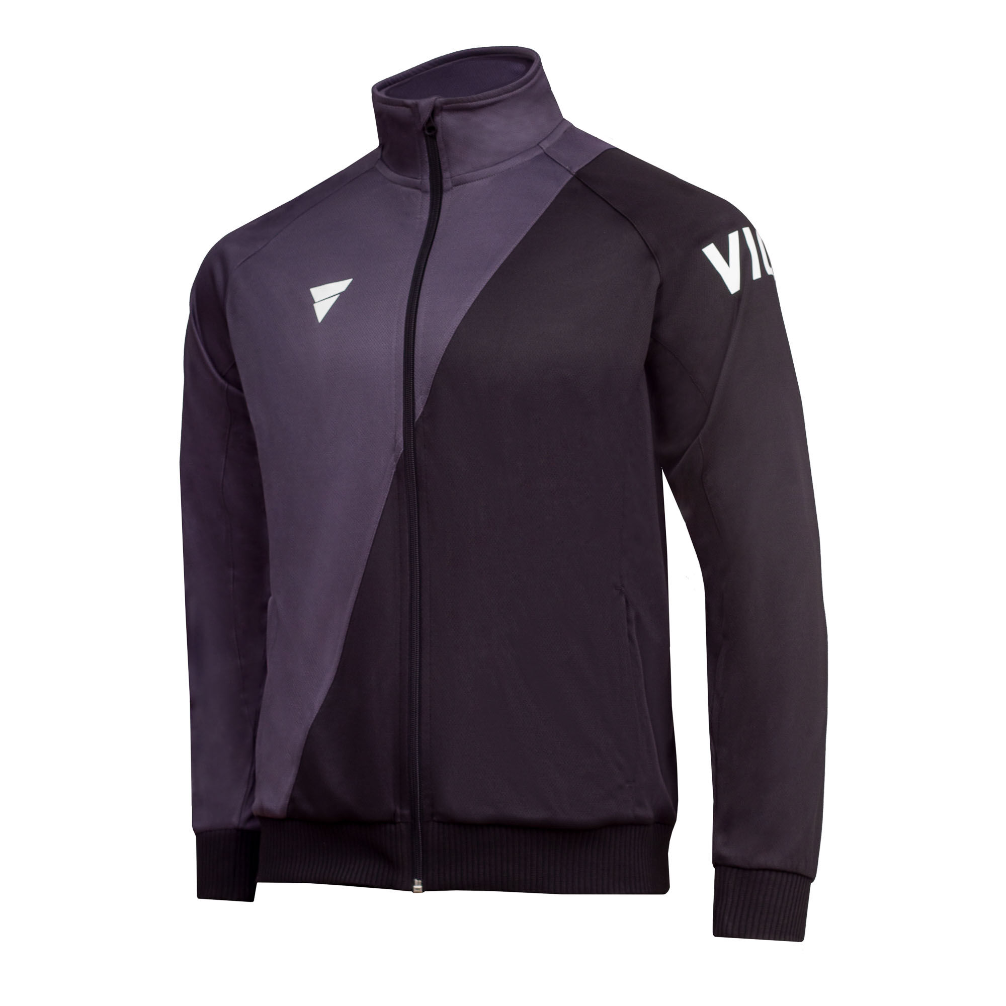 V-TRACKSUIT_114_grau_Jacke_web Victas Anzugjacke 114 schwarz/grau