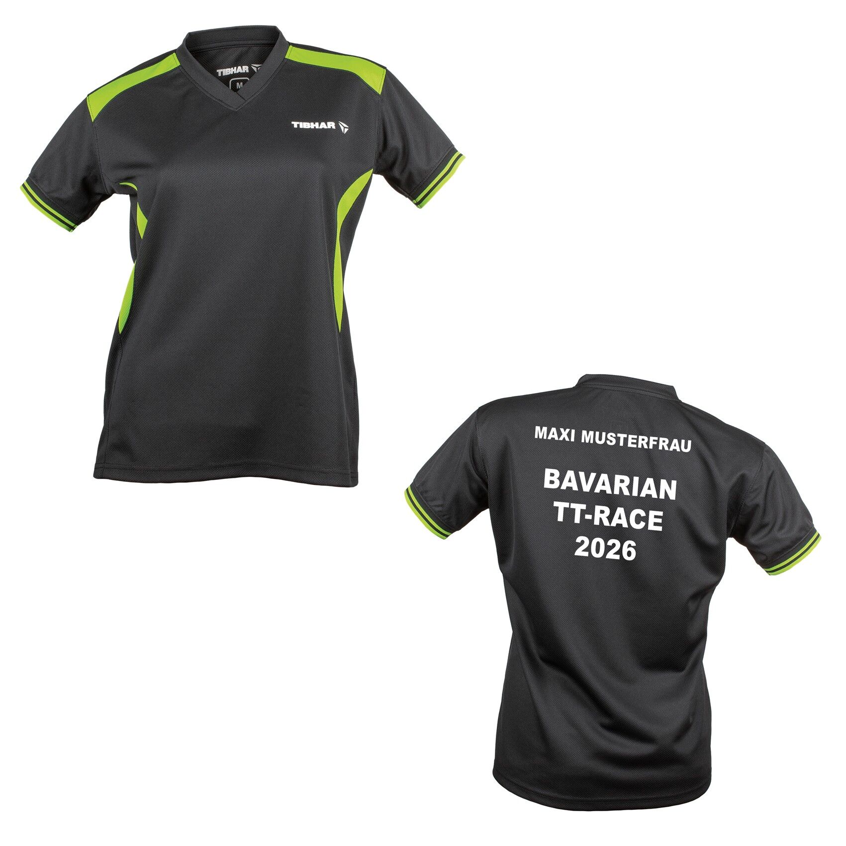 Tibhar Hemd Kosmos Lady schwarz/grün - Bavarian Race 2026