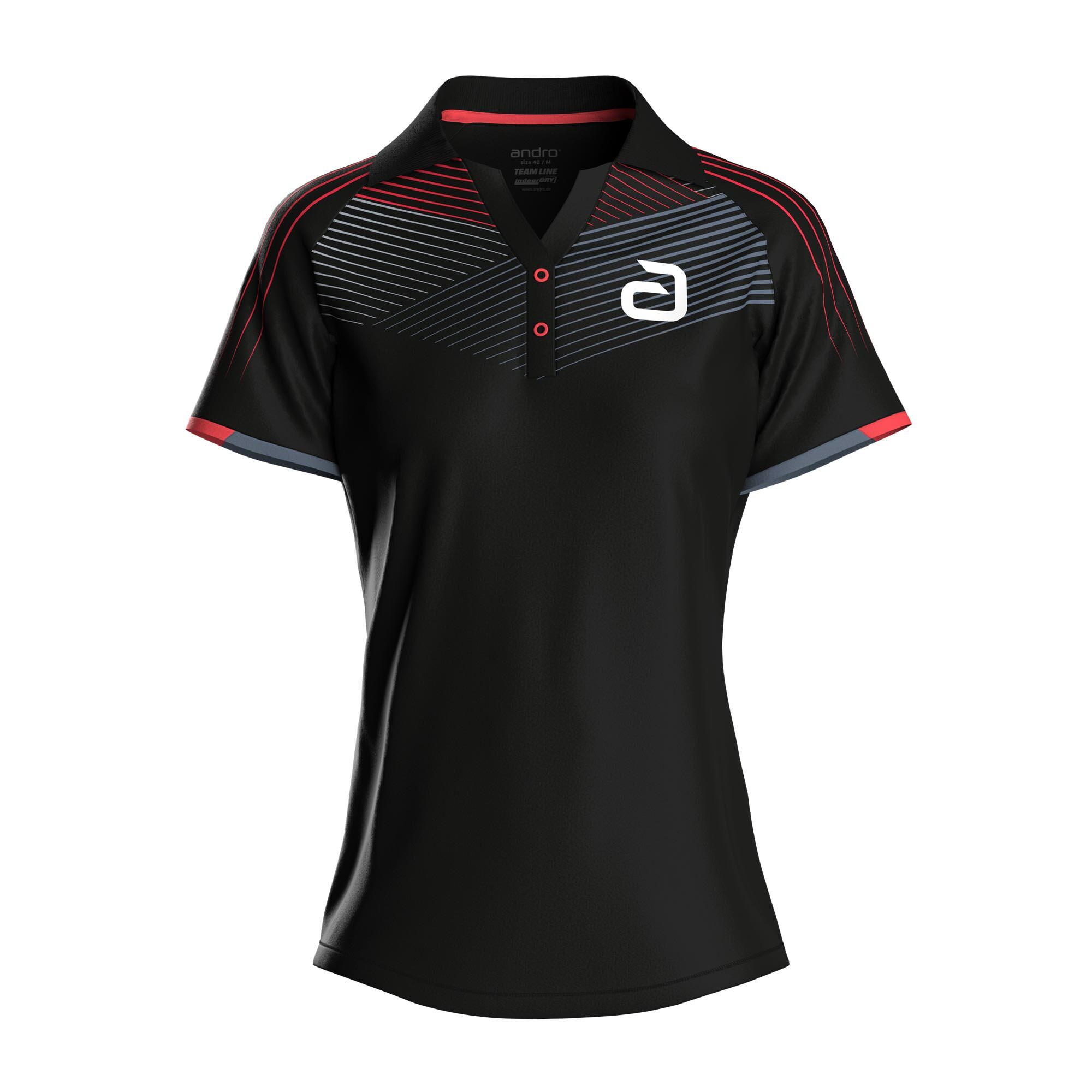 andro-shirt-Avos-black-neon-red-301-021-201-women-1-front andro Hemd Avos Women schwarz/neonrot