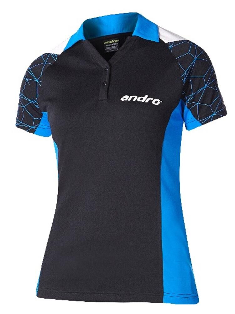 andro Hemd Leon Women schwarz/blau