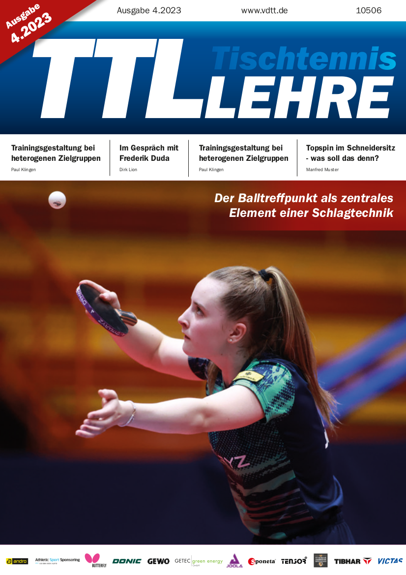 VDTT-Zeitschrift Tischtennislehre Ausgabe 2023-04