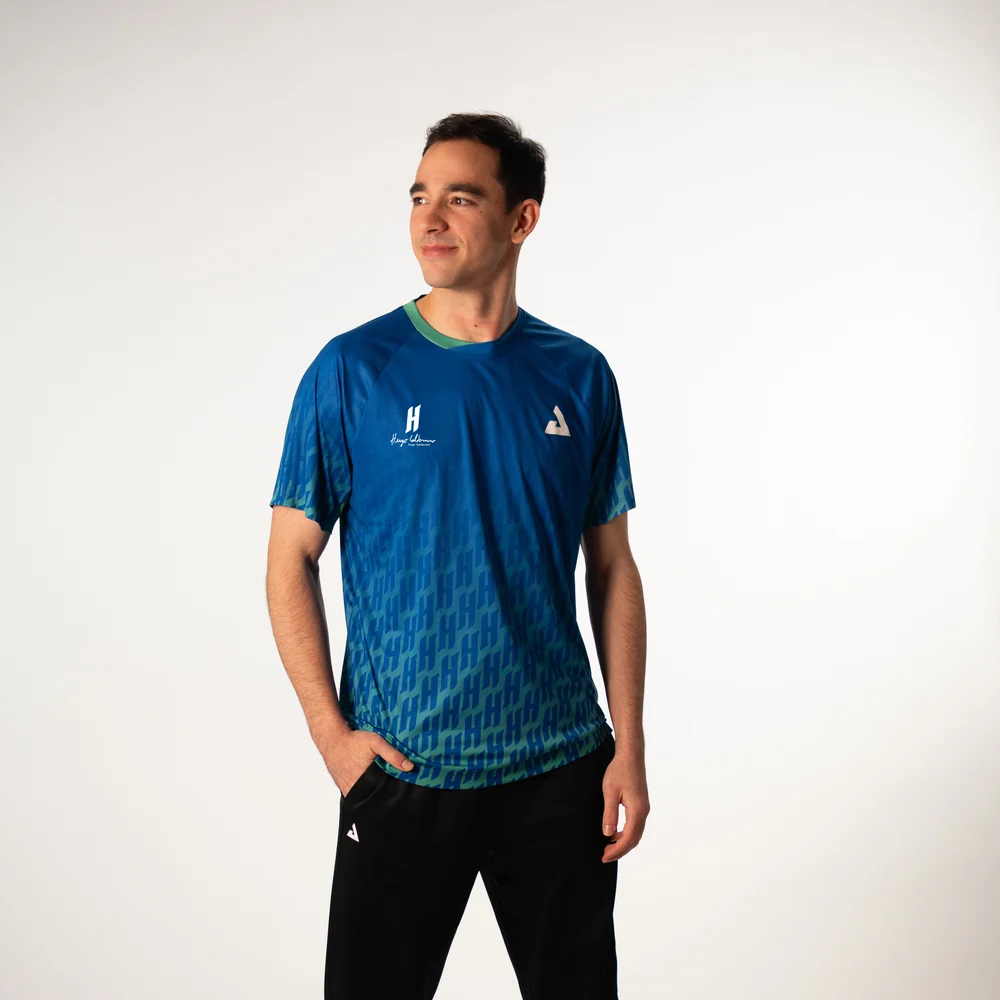 Joola Hemd Hugo Calderano Competition Monogram Crossover blau
