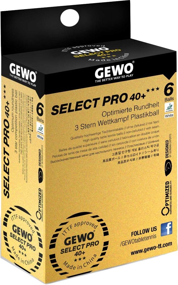 Gewo Ball Select Pro 40+ *** ABS 6er Pack