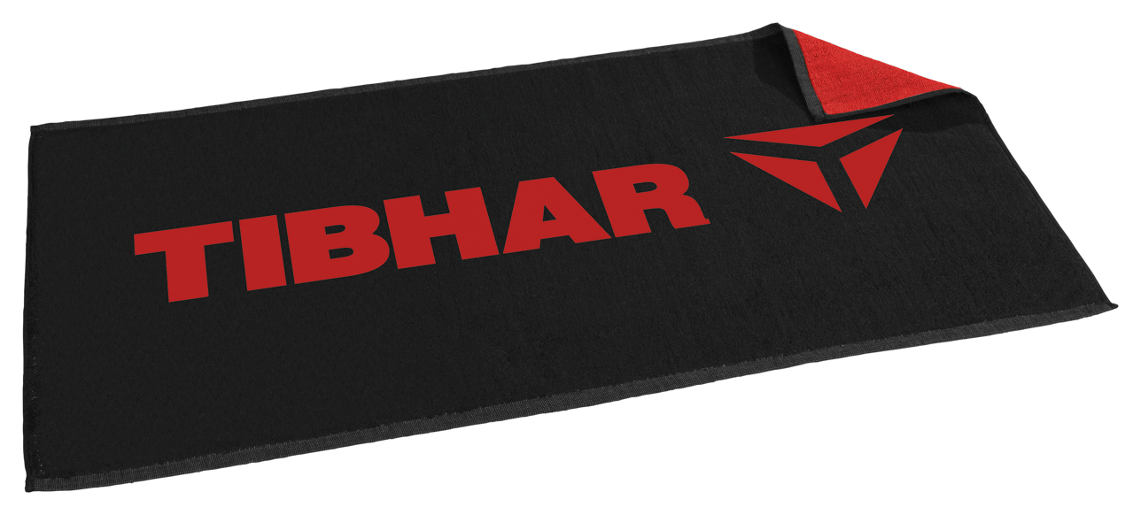 Tibhar_T_Towel_black_red Tibhar Handtuch T schwarz/rot