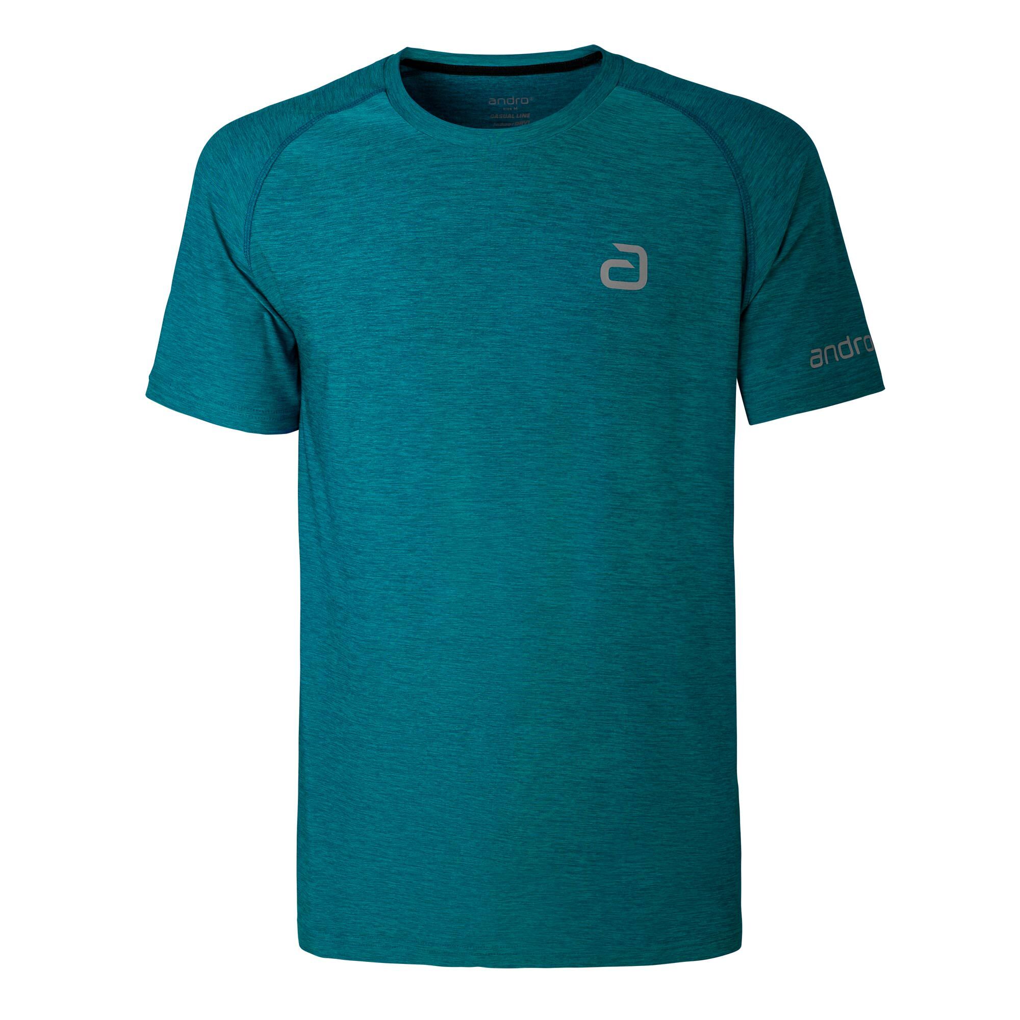 andro T-Shirt Melange Alpha grün/blau