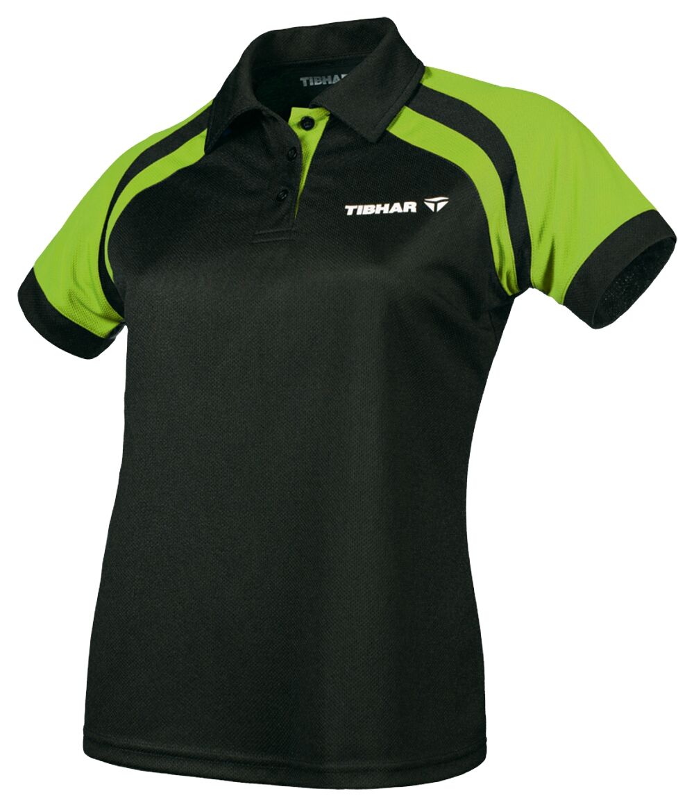 WORLD_Lady_Shirt_black_limegreen Tibhar Hemd World Lady schwarz/lime