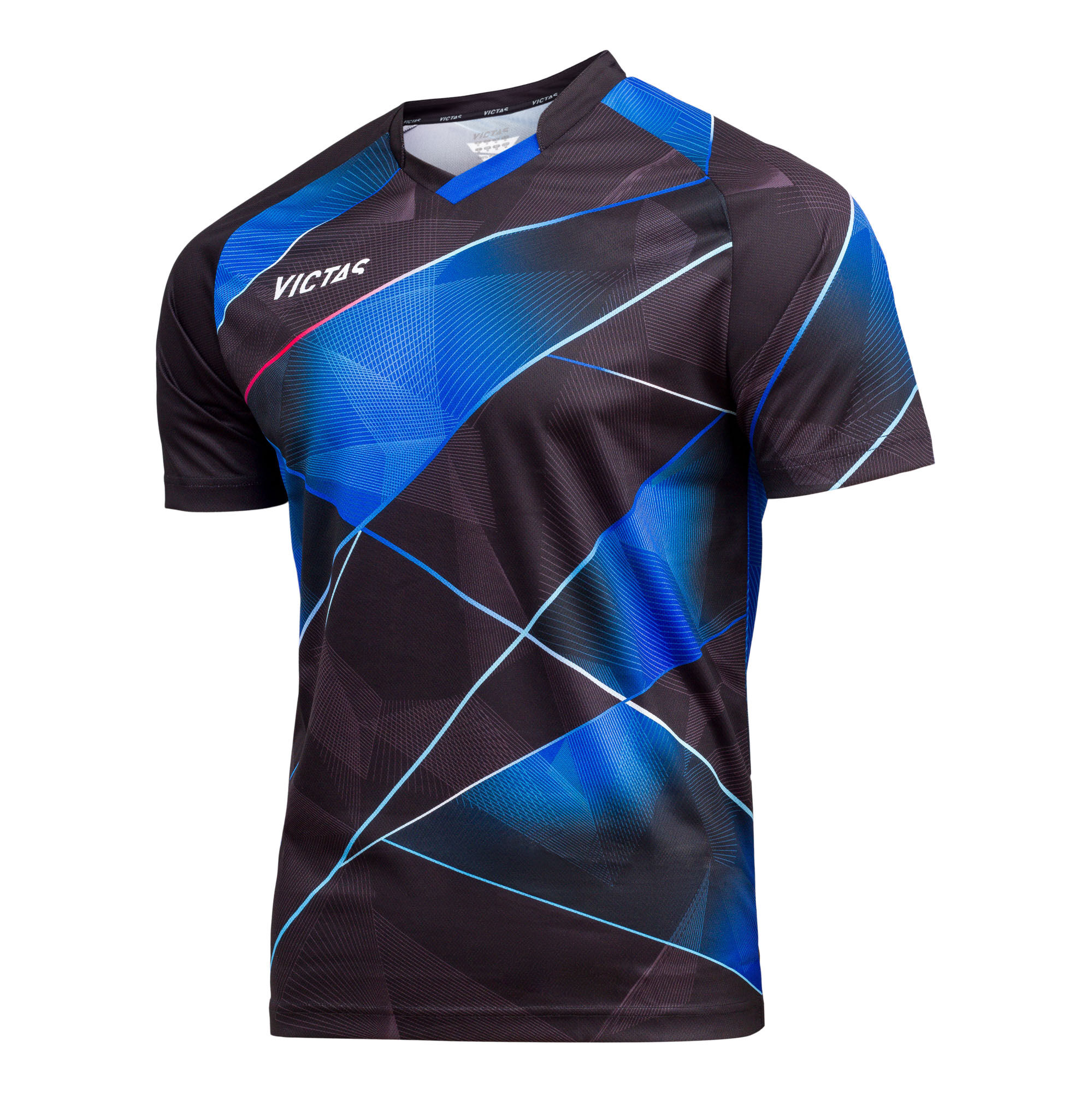V-SHIRT_225_black_blue_web Victas Hemd V-Shirt 225 schwarz/blau
