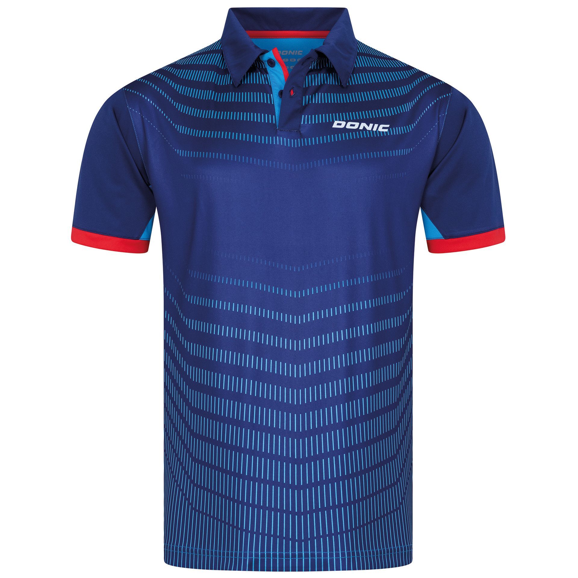 Donic Hemd Kava marine/cyan/rot