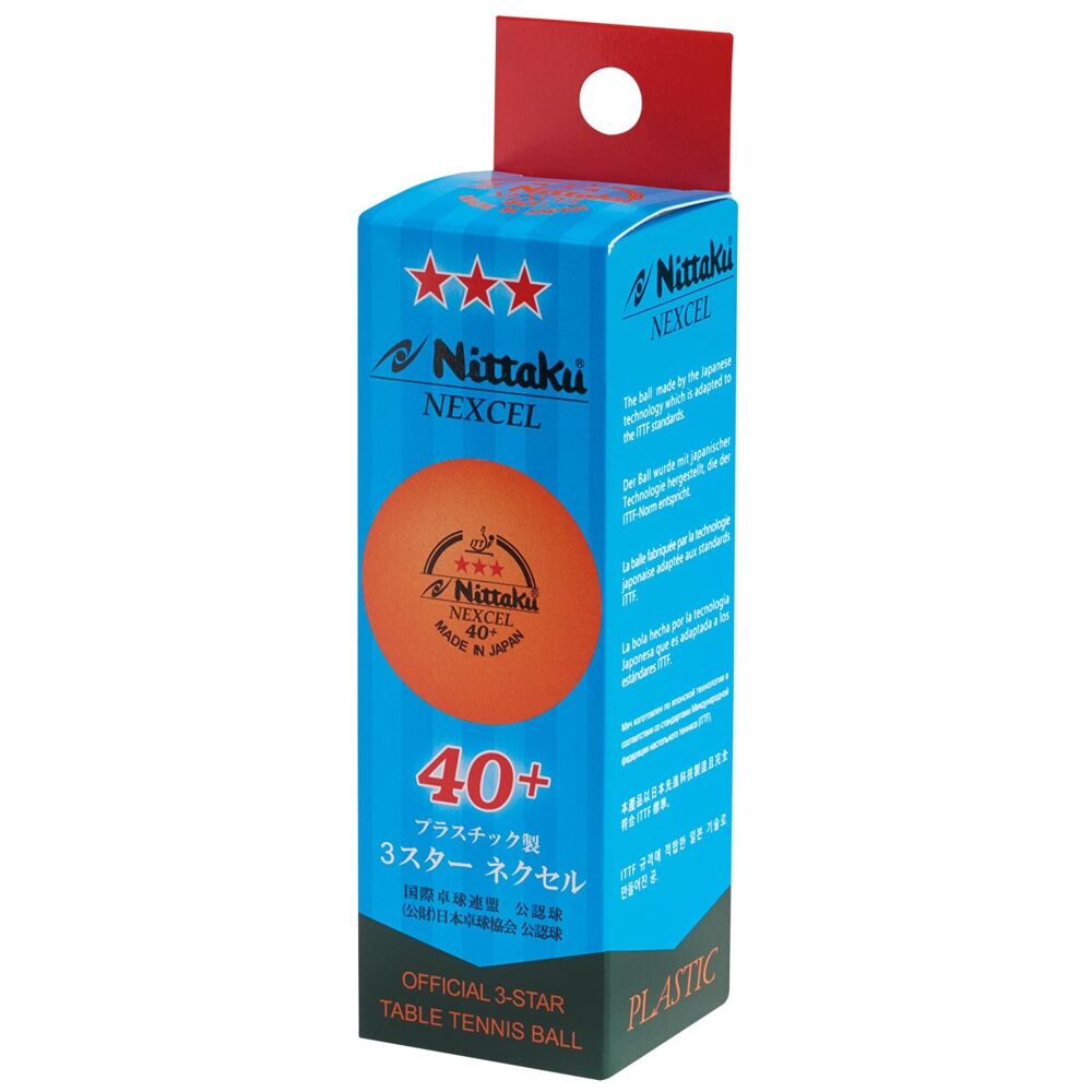 Nittaku Ball Nexcell 40+ *** 3er Pack orange