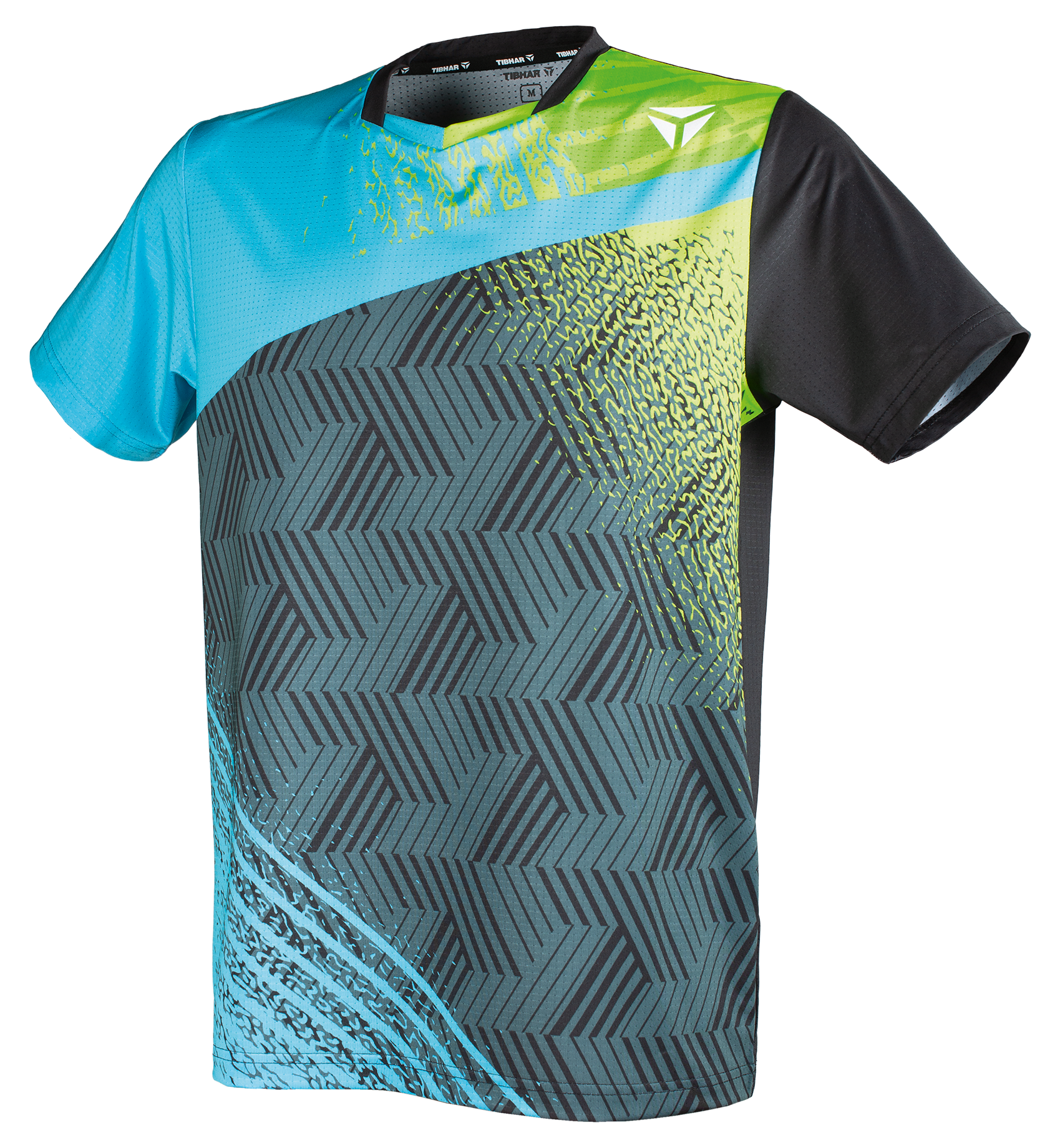 Tibhar TT-Shirt Paint schwarz/hellblau