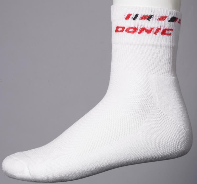 Etna_Socke_weissrot Donic Kurzsocke Etna weiß/rot