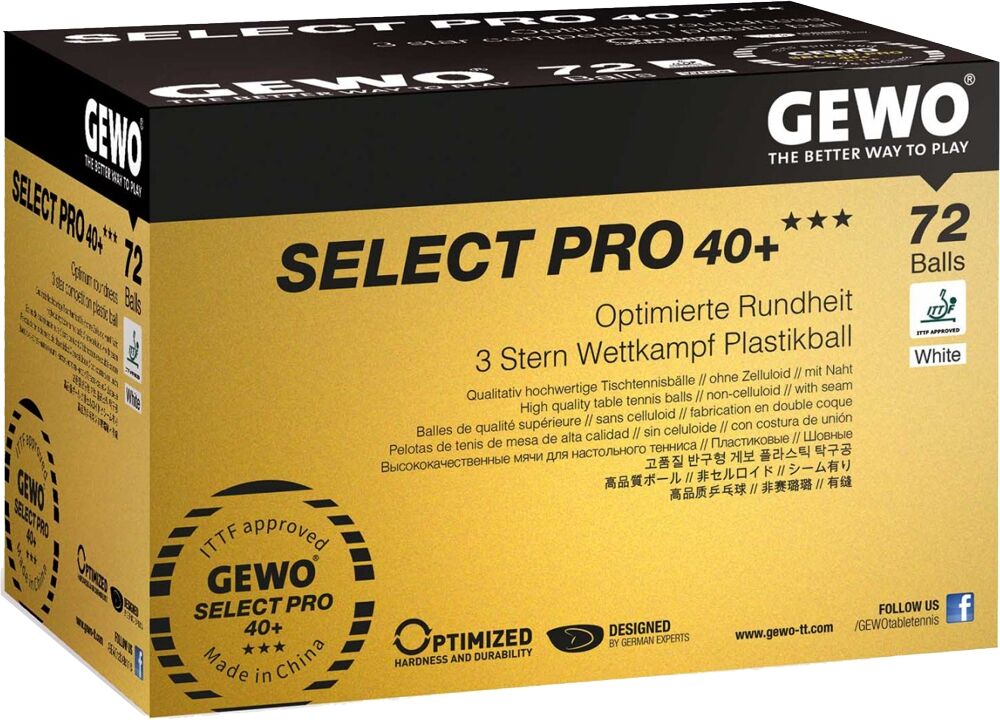 Gewo Ball Select Pro 40+ *** ABS 72er Pack