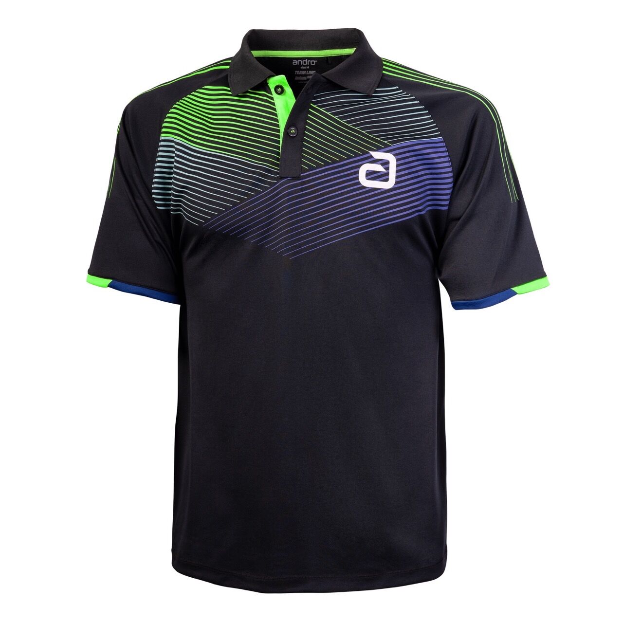 300-021-203-Avos-black-green-front-72dpi andro Hemd Avos schwarz/grün