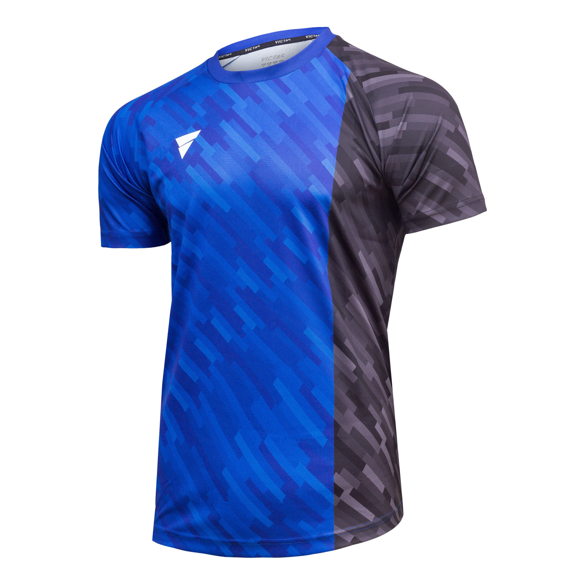 Victas V-T-Shirt 224 blau/schwarz