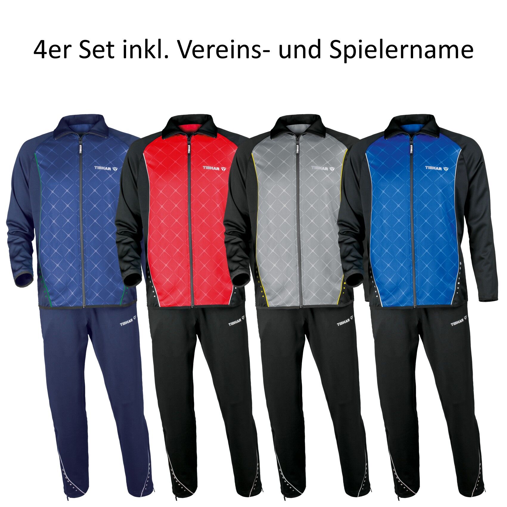 Tibhar Anzug Pulse 4er Set inkl. Druck (Vereins- und Spielername)