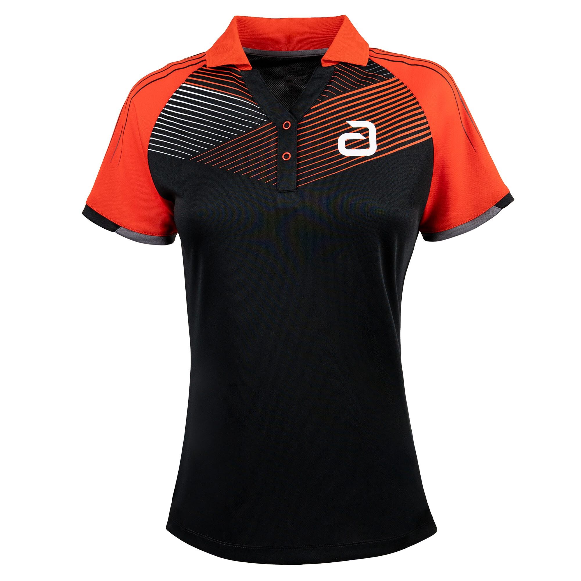 andro Hemd Avos Women schwarz/rot