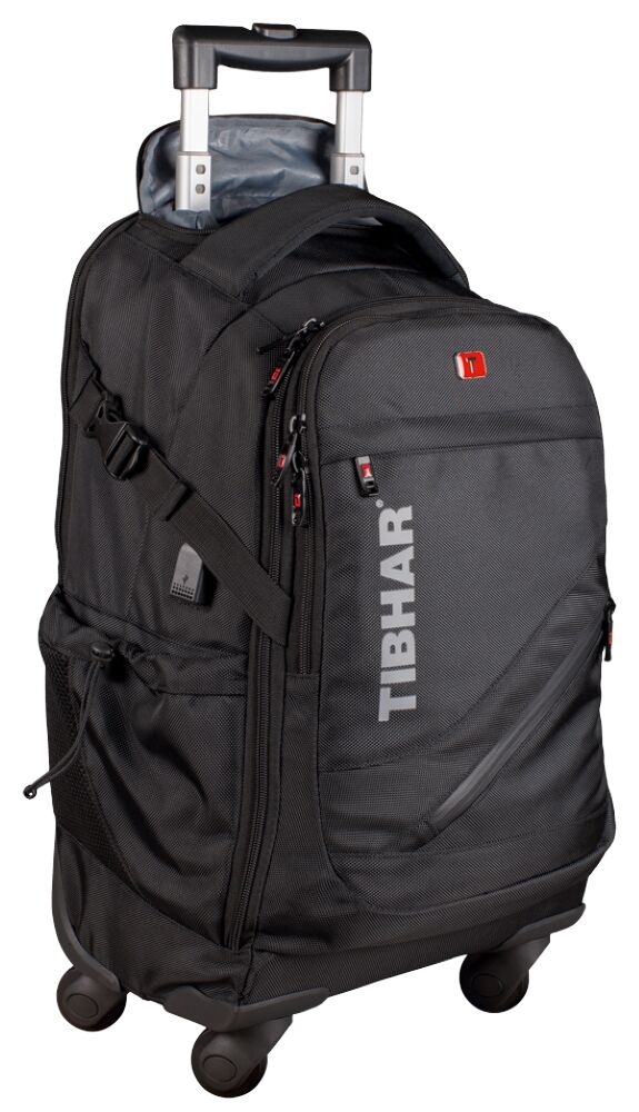 Shanghai_Rollerbag_schwarz Tibhar Trolley Rucksack Shanghai schwarz