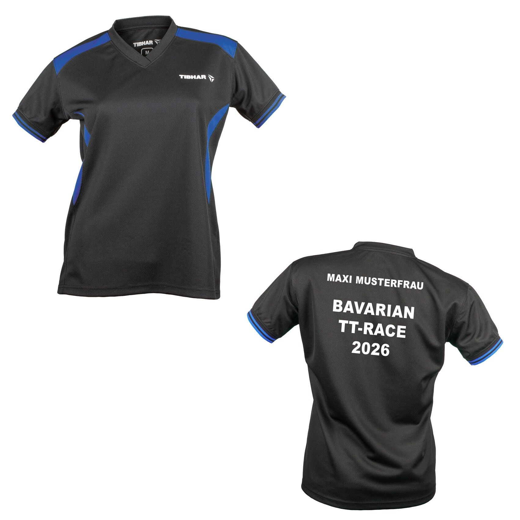 Tibhar Hemd Kosmos Lady schwarz/blau - Bavarian Race 2026