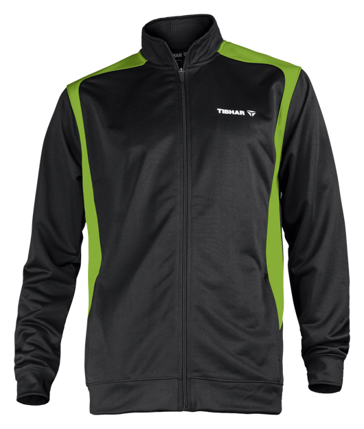 MUNDO_Tracksuit_black_green_Jacket Tibhar Anzugjacke Mundo schwarz/grün
