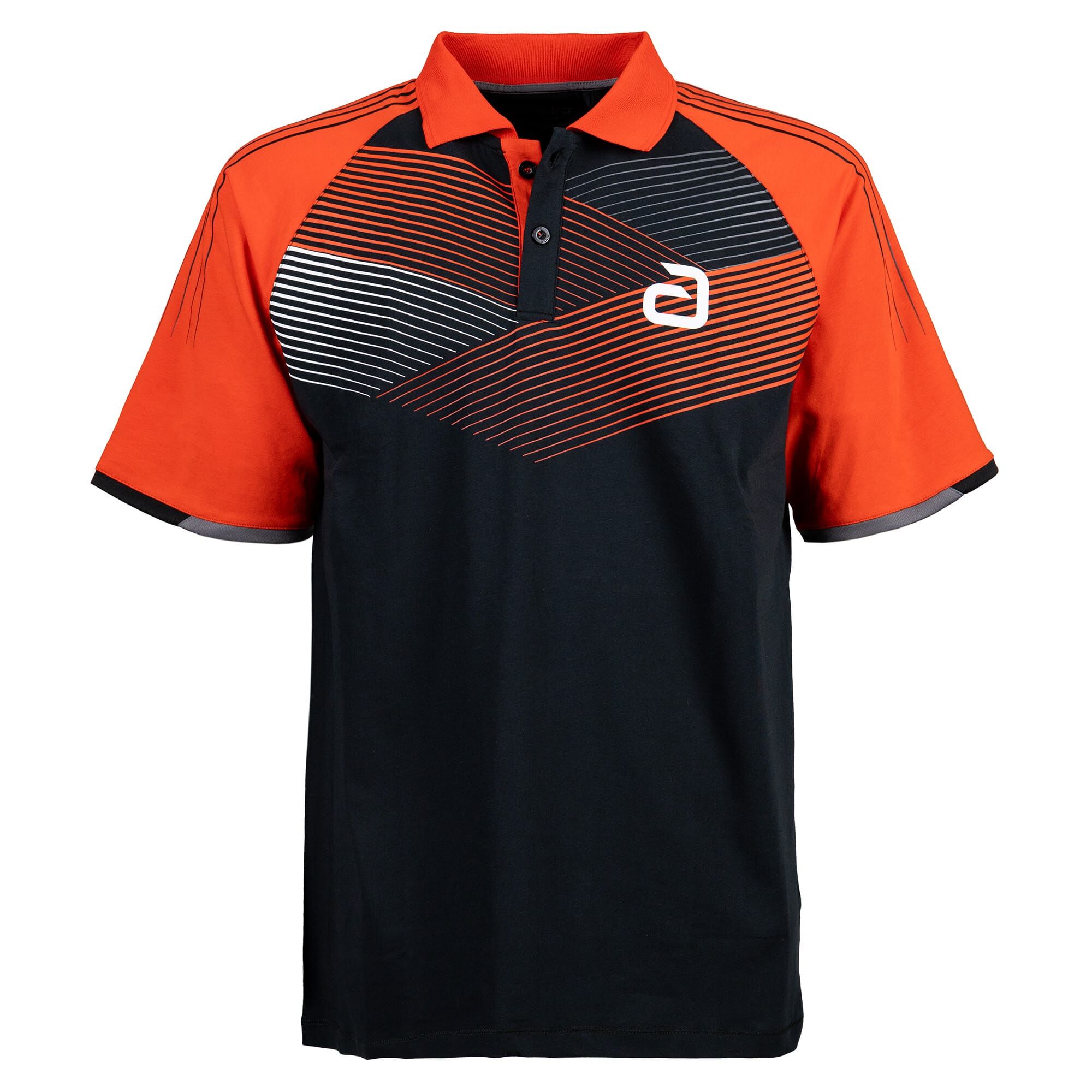 andro Hemd Avos Baumwolle schwarz/rot