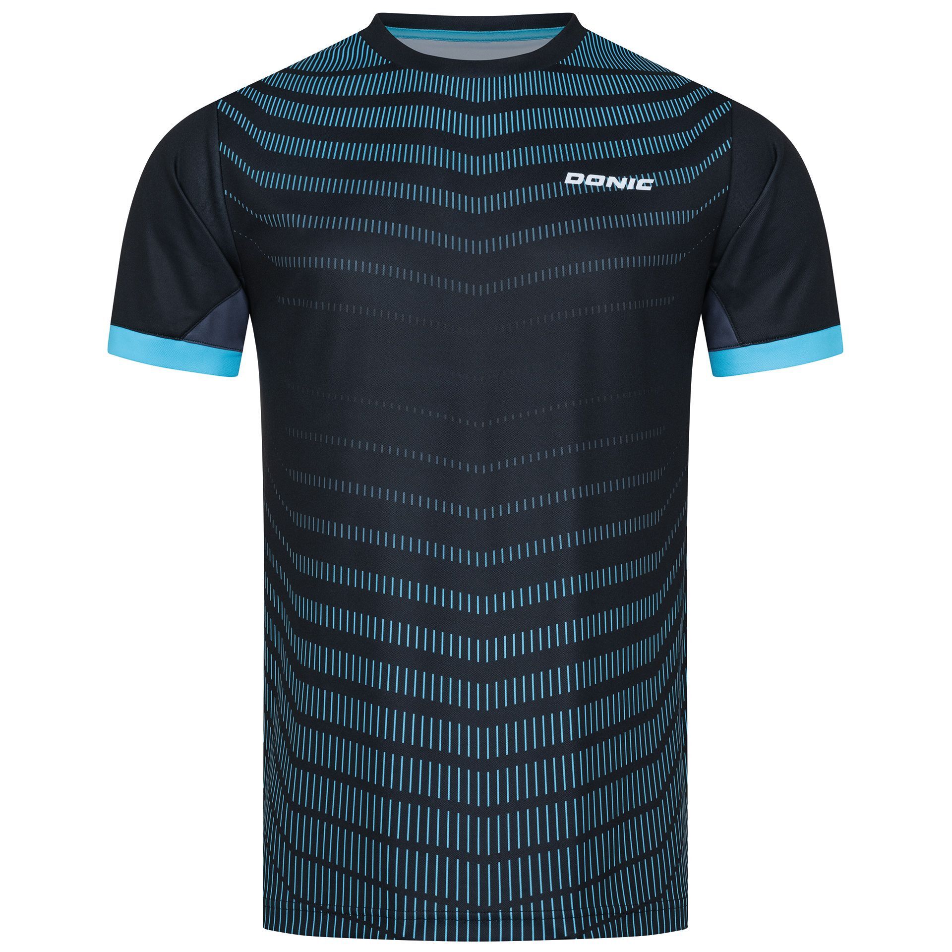 Donic T-Shirt Nexis schwarz/anthrazit/hellblau