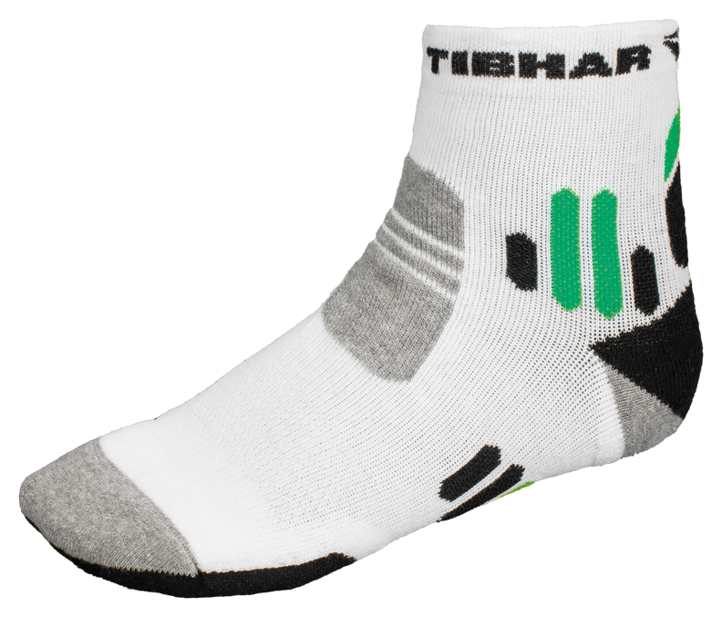 Tech_II_Socks_green Tibhar Socke Tech II weiß/schwarz/grün