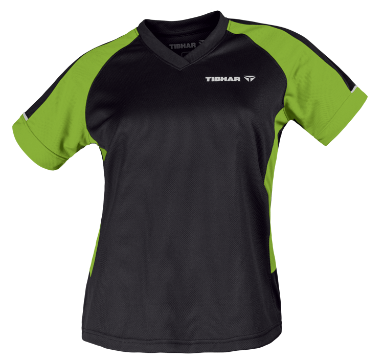 MUNDO_Lady_Shirt_black_green Tibhar Hemd Mundo Lady schwarz/grün